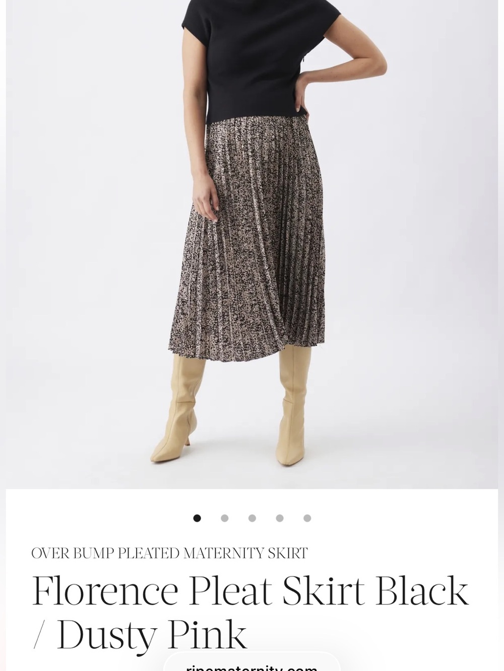 Ripe Maternity Pleated Skirt